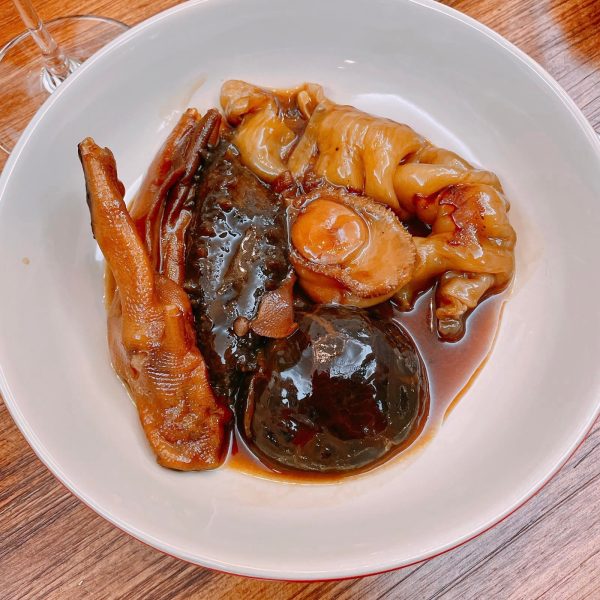 【加熱即食 自製盤菜】即食海味套餐 花膠遼參鮑魚扣鵝掌 (4人前) #71016